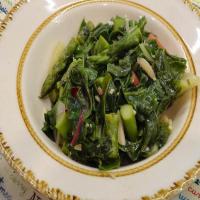 Quick Tasty Red Swiss Chard w/Asparagus_image