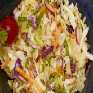 Asian Coleslaw With Miso-Ginger Dressing image