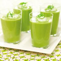 Chilled Avocado Soup with Roasted Poblano Cream image