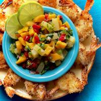 Air Fryer Butterflied Shrimp with Pineapple and Mango Salsa image