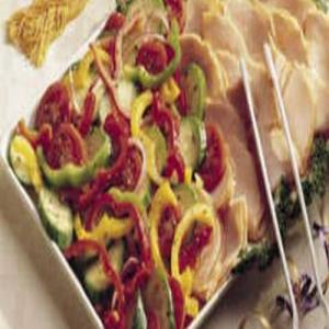 Marinated Vegetables and Turkey Platter_image