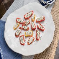 Grilled Sweet Peppers with Goat Cheese and Herbs_image