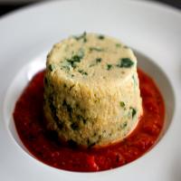 Spinach and Millet Timbale With Tomato Sauce_image