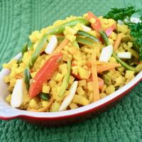 Golden Cauliflower Rice with Garden Vegetables image