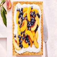 Peach and Blueberry Tart with Cream Cheese Filling_image