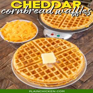 Cheddar Cornbread Waffles - Plain Chicken_image