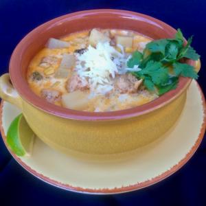 Slow Cooker Ground Turkey Soup with Poblanos and Corn image