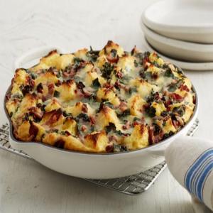Bacon and Kale Strata with Sundried Tomatoes_image