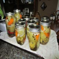 Homemade Spicy Pickled Green Tomatoes_image