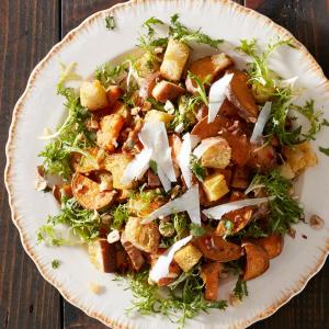 Sweet Potato Salad with Garlic Bread and Frisee_image