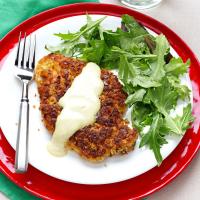 Pretzel-Crusted Chicken with Mixed Greens image