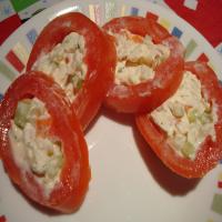 Roma Tomato Rings Stuffed With Cream Cheese_image