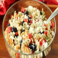 Red, White and Blueberry Pasta Salad image