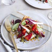 Creamed goat's cheese & roast beetroot salad_image