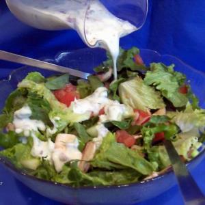 Spring Salad With Chive Blossom Dressing_image