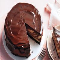 Chocolate-Peanut Butter Cheesecake with Chocolate Glaze image