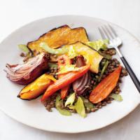 Roasted Fall Vegetables with Lentils image