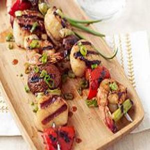 Soy-Wasabi Shrimp and Scallop Skewers_image