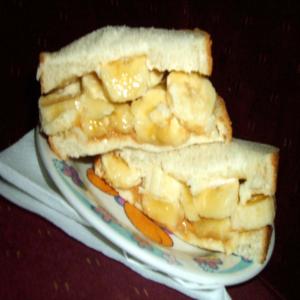 Peanut Butter, Banana and Mayonnaise Sandwich image