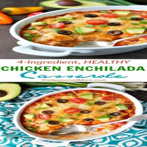 4-Ingredient Healthy Chicken Enchilada Casserole_image
