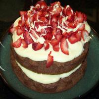 Strawberry Brownie Tart image