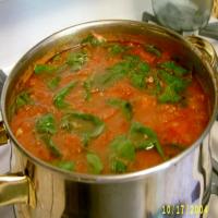Sausage and spinach soup image