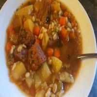 Slow Cooker Beef and Barley Soup_image