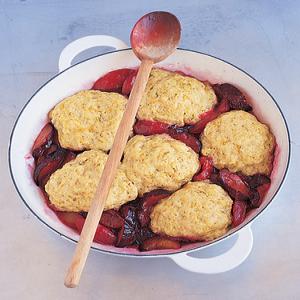 Sauteed Plums with Citrus Dumplings_image