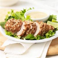 Crispy Coconut Sesame Chicken with Soy Lime Dipping Sauce_image
