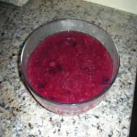 Finnish Rhubarb Berry Pudding image
