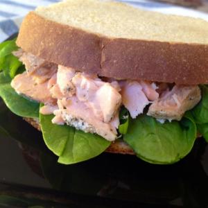 Simple Salmon and Spinach Sandwiches image