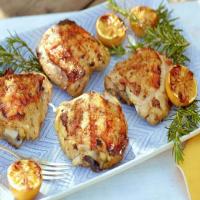 Lemon and Herb Marinated Grilled Chicken Thighs image