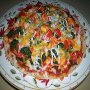 Accidental Veggie Tortilla Pizza image
