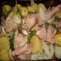 Portuguese Chicken Baked With Potatoes and Garlic_image