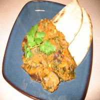 Eggplant (Aubergine) -Spinach Curry image