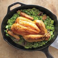 Roast Chicken with Fava Beans image