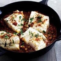 Roast fish with chickpeas & ginger image