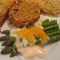 Asparagus with Orange-Cream Sauce and Cashews image