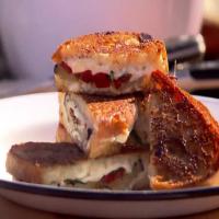 Grilled Eggplant and Fresh Mozzarella on Ciabatta with Roasted Pepper Relish_image