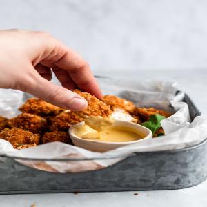 The BEST Crispy Baked Chicken Nuggets | Ambitious Kitchen_image