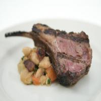 Lamb Chops with Thyme Honey and White Beans_image