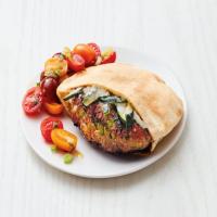 Greek Turkey Burgers with Tomato Salad image
