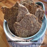 Low Carb - Garlic Parmesan Flax Seed Crackers image