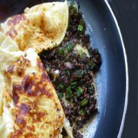 Green Onion and Mushroom Omelet image