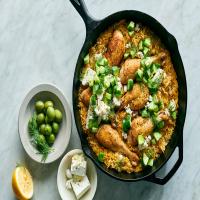 Skillet Chicken With Orzo, Dill and Feta image