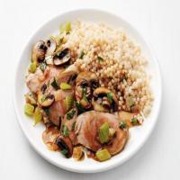 Pork Tenderloin with Mushrooms and Couscous image