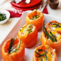 Baked Eggs in Tomato Cups image