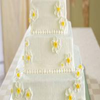 White Wedding Cake with Raspberry Filling image