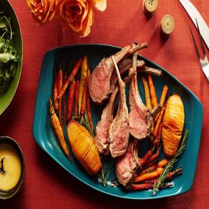 Rosemary Rack of Lamb with Roasted Potatoes and Carrots for Two_image
