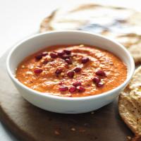 Roasted Red Pepper and Walnut Dip with Pomegranate image